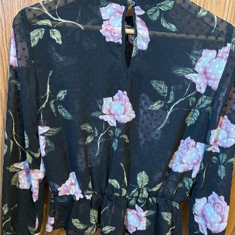 Floral Sheer Blouse - Picture 2 of 8